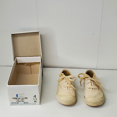#ad VTG KEDS Champion Oxford Toe Cap Toddler Shoes Size 4.5W with Original Box $12.99