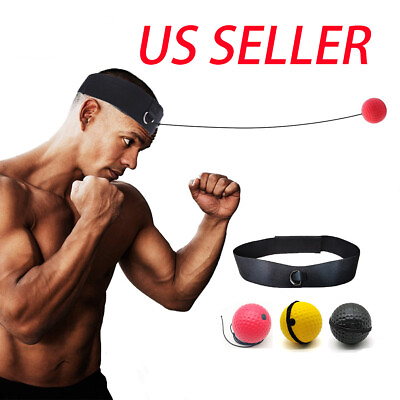 #ad Boxing Fight Ball With Head Band For Reflex Speed Training Punching Exercise $8.61