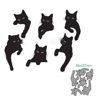 #ad Metal Cutting Dies Stencils Cut Animal Cat Decoration Scrapbooking Stencil Make $7.18