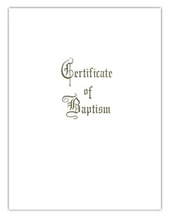 #ad Traditional Steel Engraved Child Baptism Certificate Package of 3 $13.99