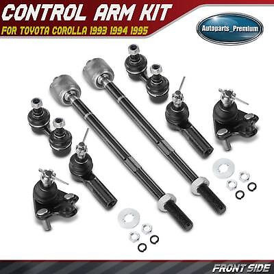 #ad 8x Front Ball Joint amp; Tie Rod End amp; Stabilizer Bar Link for Toyota Corolla 93 95 $49.49