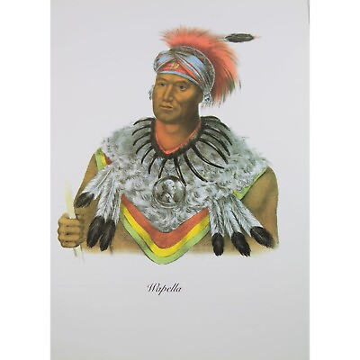 #ad Native American Indian Print Wapella The Prince Sauk Fox 89919 Charles Bird King $17.00