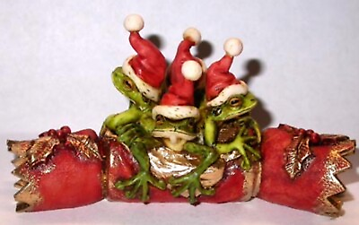 #ad Neil Eyre EyreDesigns Christmas Santa Hat Tree Frog Frogs Holy Ivy Cracker red $52.49