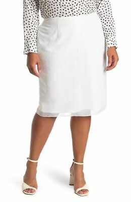#ad CALVIN KLEIN women skirt SL8SF003 eggshell white sz 18W $89 $26.99