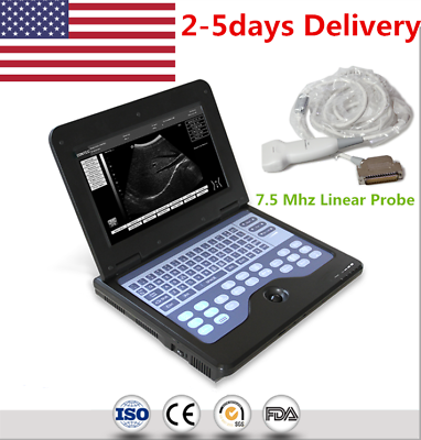 #ad Diagnostic 6.5Mhz Micro convex probe Ultrasound Scanner Portable Machine USA $1299.00