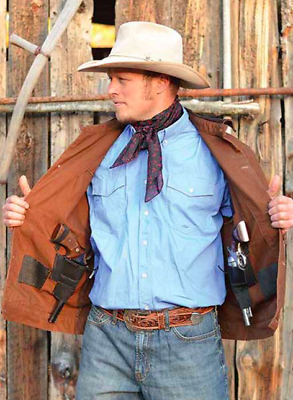 #ad Wyoming Traders Mens Tall Chisum Button Concealed Carry Canvas Ranch Wear Jacket $111.95