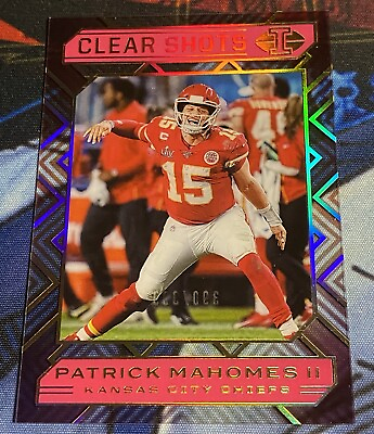 #ad 2020 PATRICK MAHOMES 399 PINK FOIL HOLO CLEAR SHOTS ILLUSIONS NUMBERED CARD $20.00