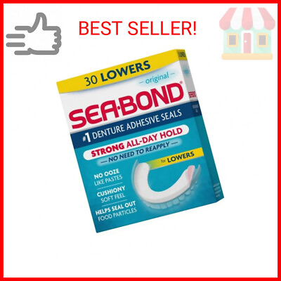 #ad Sea Bond Secure Denture Adhesive Seals Original Lowers Zinc Free All Day Hold $8.06