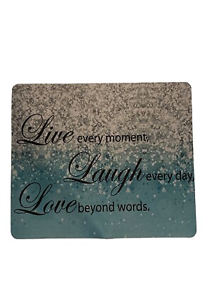 #ad Inspirational LIVE LAUGH LOVE Mouse pad. Pretty. Office Decor. 9x8 $9.50