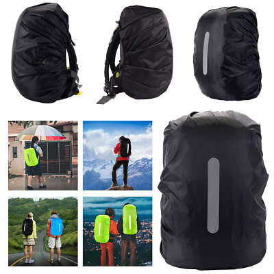 #ad Reflective Outdoor Camping ClimbingTravel Backpack Bag Waterproof Rain Cap Cover $9.61
