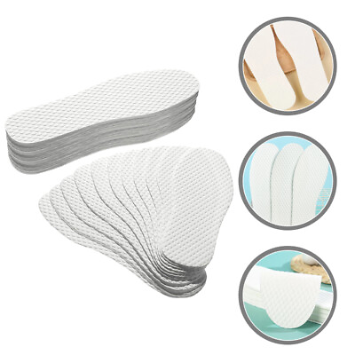 #ad 20 Pairs Breathable Insoles Shoe Pads for Men Women Disposable Absorb Sweat $14.49