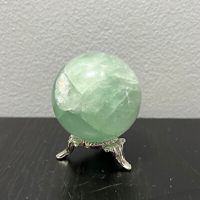 #ad Natural Fluorite Green Sphere Crystal Healing Reiki 1.75quot; Stone 6.1 Oz 175 g $31.99