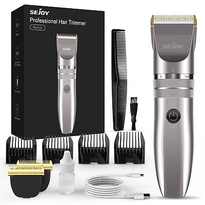 #ad SEJOY Professional Hair Clippers Mens Beard Trimmer Barber Electric Rechargeable $19.59