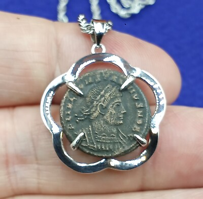 #ad ANCIENT ROMAN COIN PENDANT CONSTANTINE I THE GREAT 307 337 AD .925 SS W CHAIN. $179.00