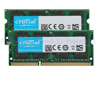 #ad Crucial 8GB KIT 2X 4GB DDR3 1333MHz PC3 10600S Laptop 204Pin SODIMM Memory RAM $9.49