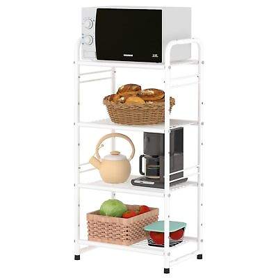 #ad 4 Tier Heavy Duty Wire Shelving Unit Storage Rack Stackable Extendable Plant... $44.38