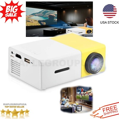 #ad LED Mini Projector Portable 1080P Home Theater Cinema Projector HDMI USB TV $55.99