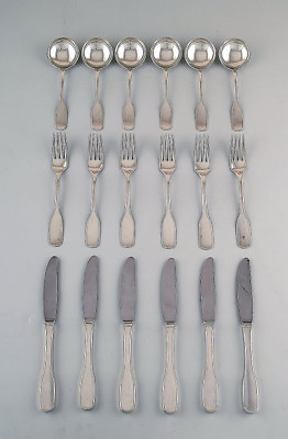 #ad Hans Hansen cutlery Susanne in sterling silver. Complete silver lunch service $1840.00