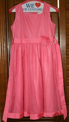 #ad Girls Rare Editions Pink Polka Dot Special Occasions Dress Size 12 $12.00