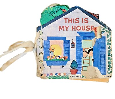 #ad Vintage This is My House 3D Chubby Vintage Playskool Childrens Play Book READ $10.00