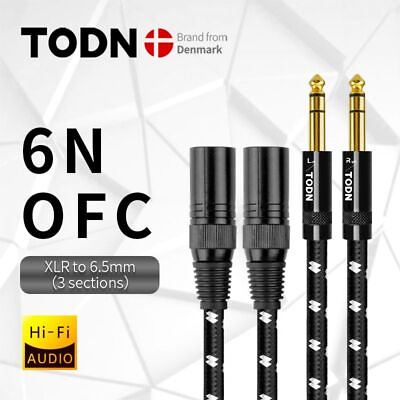 #ad HIFI 1 pair Stereo XLR cable male to 6.5mm aux jack cable male hi end premium $279.72