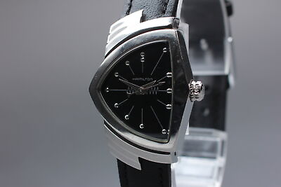 #ad Exc5 Hamilton Ventura H242111 Black Silver Women#x27;s Quartz Watch From JAPAN $299.90