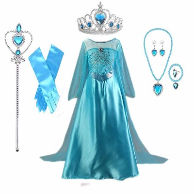 #ad Girls Baby Princess Dress Costume Sequin Birthday Party Dresses Up Girls 2 10Y $17.99