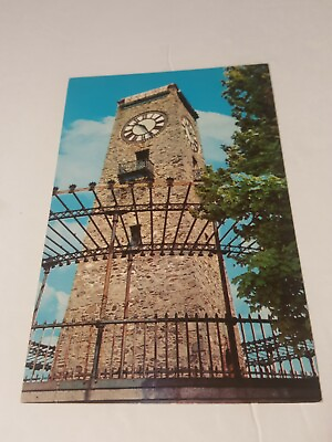 #ad 1960s vintage postcard Clock Tower in Jenks Park Central Falls Rhode Island $3.93