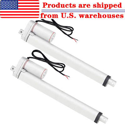 #ad Set of 2 DC12V 220lbs 1000N 14quot; Stroke Linear Actuators Electric Putter Motor IG $107.99