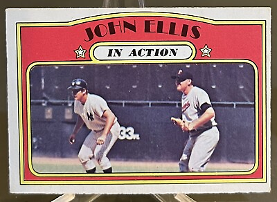 #ad 1972 O Pee Chee OPC #48 : John Ellis In Action : New York Yankees : VG EX $5.99