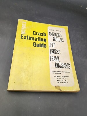 #ad 1968 1973 Motor Crash Estimating Guide Manual American Motors Jeep Trucks $14.00