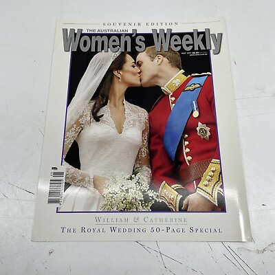#ad ORIGINAL VINTAGE Woman’s Weekly Poster Magazine Royal Wedding Will Kate Mancave AU $9.99