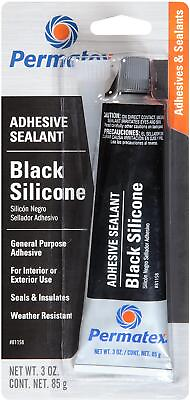 #ad Permatex Black Silicone Adhesive Sealant Waterproof amp; Flexible 75F to 450F $7.45