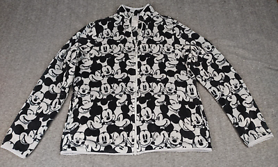 #ad VtG The Disney Store Mickey Mouse Faces Fleece Jacket Japan Rare Sz L $79.95