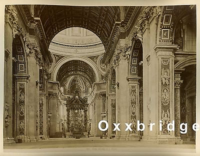 #ad Napoli Sommers Rome Oversize 1880 Photo St Peter#x27;s Papal Catholic Cathedral $179.00