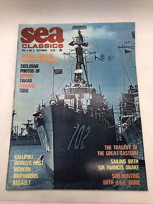 #ad Sea Classics magazine Sept 1970 V3 N5 tragedy of Great Eastern Gallipoli $17.32