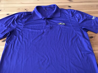 #ad Baltimore Ravens Purple Uniform Polo Shirt Short Sleeve Size XL $9.30