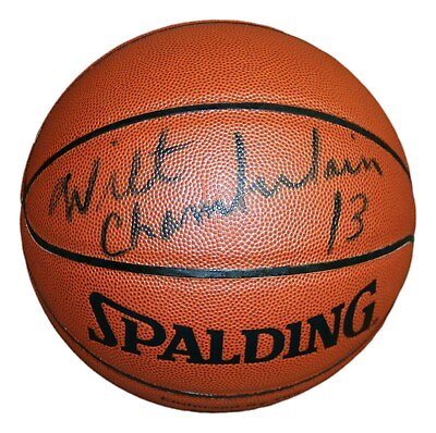 Wilt Chamberlain Spalding NBA Basketball Autographed Lakers Warriors JSA $2695.00