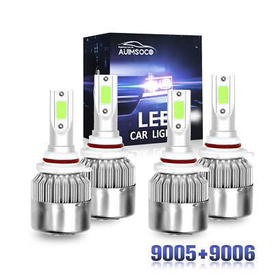#ad 4pcs Combo LED Headlight Bulbs For Ford Expedition 2003 2006 Hi Lo Beam Ice Blue $29.99