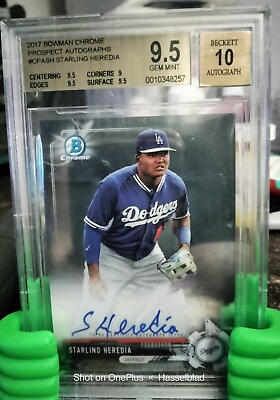 #ad 2017 Bowman Chrome Prospect Autographs Refractor #CPA SH Starling Heredia 499 $10.00