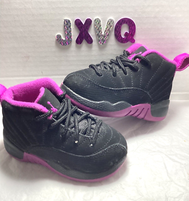 #ad Nike Air Jordan Retro 12 Black Violet Toddler Size 5C $16.00