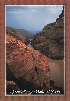 #ad Postcard AZ Grand Canyon National Park Deer Creek Rock Cliffs Southwest Storm $6.01