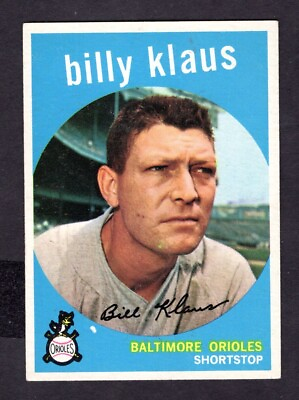 #ad 1959 TOPPS BILLY KLAUS CARD NO:299 NEAR MINT CONDITION $8.00