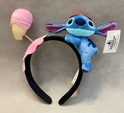 #ad Disney Parks Stitch Plush Ears Headband $12.34