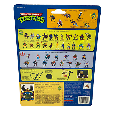 #ad VTG 1990 Teenage Mutant Ninja Turtles Leo The Sewer Samurai Card ONLY $49.99