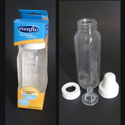 Evenflo Classic Glass Nurser Baby Bottle 8 oz BPA Free Discontinued $14.99