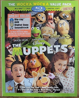 #ad NEW The Muppets Blu ray DVD 2012 With Soundtrack Wocka Wocka Value Pack $11.99