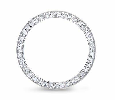 #ad Ladies White Gold Bead Set Diamond Bezel For Rolex Date Datejust President 26M $1349.95