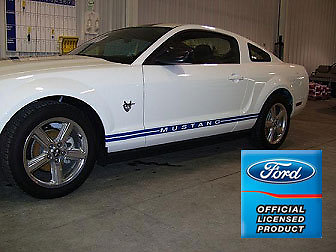 #ad #ad Ford Mustang Rocker Panel Door Side Stripes Decals RB strips both sides L and R $29.66