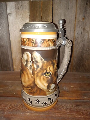 #ad Limited edition Vintage Stein THE MOUNTAIN LION Call of the Wild seriesquot; Germany $79.00